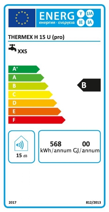 Calentador de agua eléctrico HIT PRO Thermex 15 L debajo del