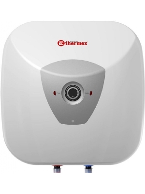 Moderner 15 Liter Aufbau-Warmwasserspeicher, 1500 Watt, Anschlsse unten.