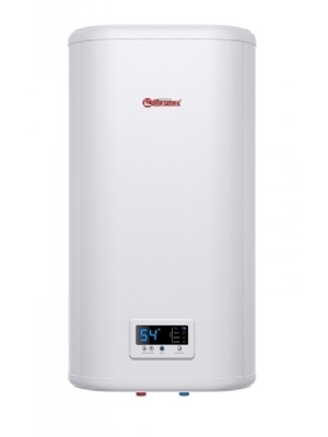 Flacher vertikaler 50-Liter-Warmwasserspeicher mit digitalem Betrieb